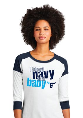 Emerson Softball - I Bleed -  3/4 Sleeve Baseball Raglan Tee