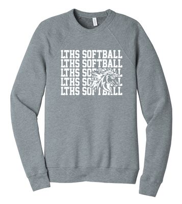 Lebanon Trail Softball - Repeat - Bella+Canvas Crew Sweatshirt
