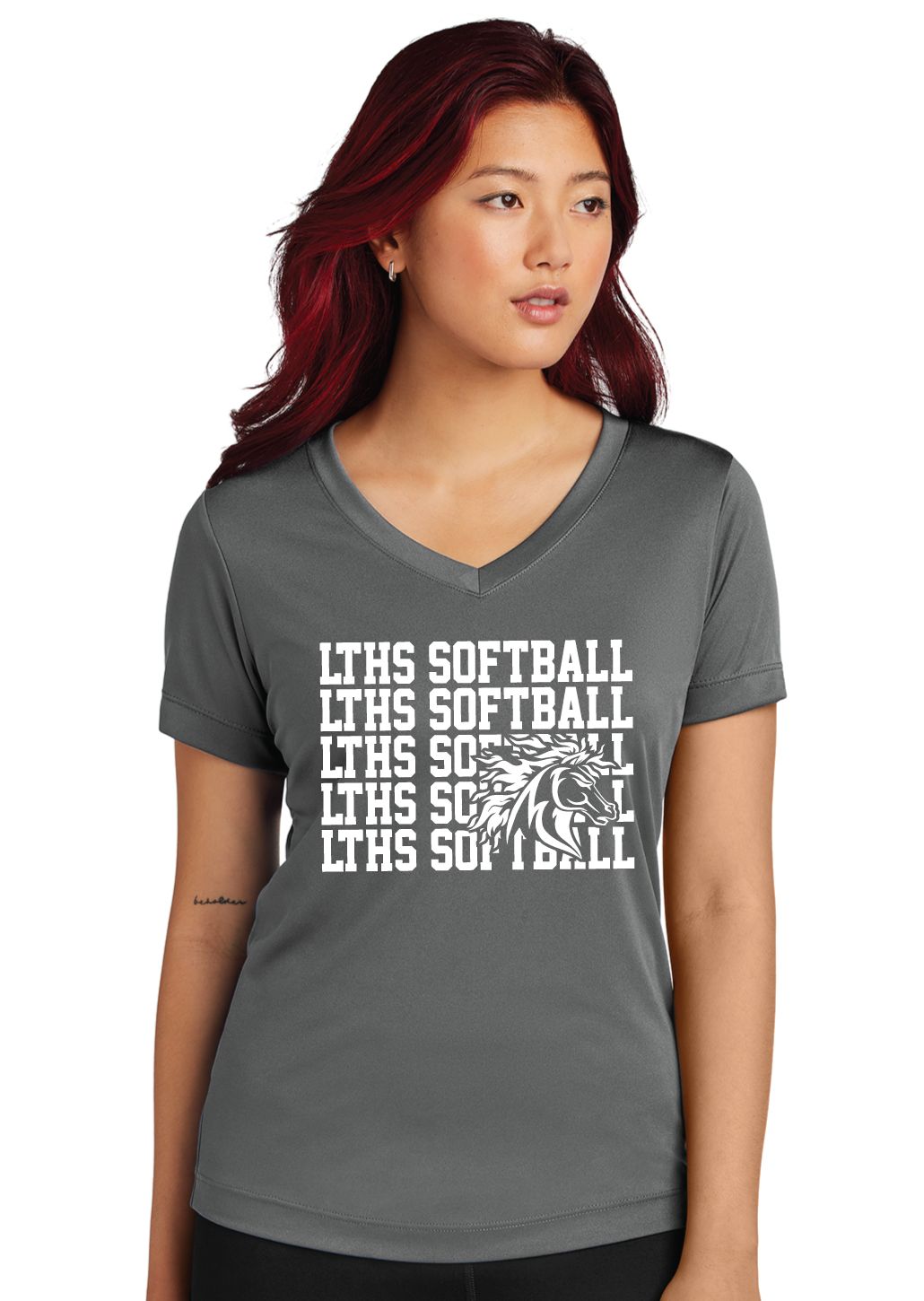 Lebanon Trail Softball - Repeat - Dri-Fit V-Neck Tee
