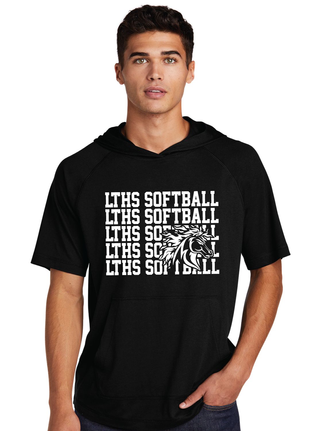 Lebanon Trail Softball - Repeat - Short Sleeve Hoodie