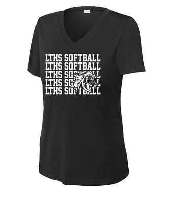 Lebanon Trail Softball - Repeat - Dri-Fit V-Neck Tee