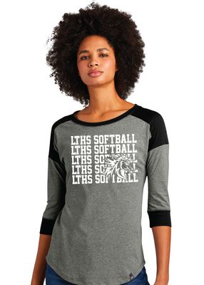 Lebanon Trail Softball - Repeat - 3/4 Sleeve Raglan Tee