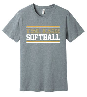 Lebanon Trail Softball - Stripes - Bella+Canvas Short Sleeve