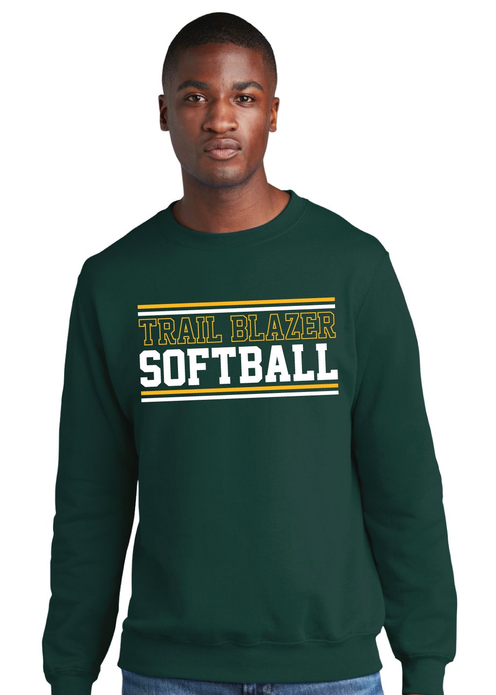 Lebanon Trail Softball - Stripes - Crew Sweatshirt