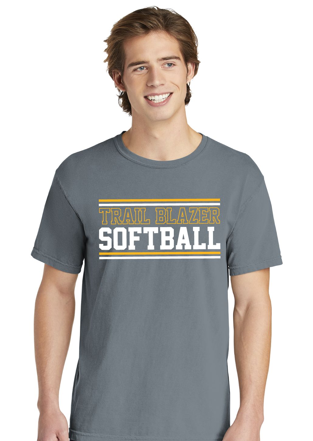 Lebanon Trail Softball - Stripes - Comfort Colors Short Sleeve