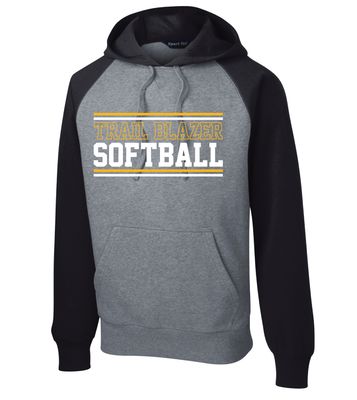 Lebanon Trail Softball - Stripes - Raglan Hoodie