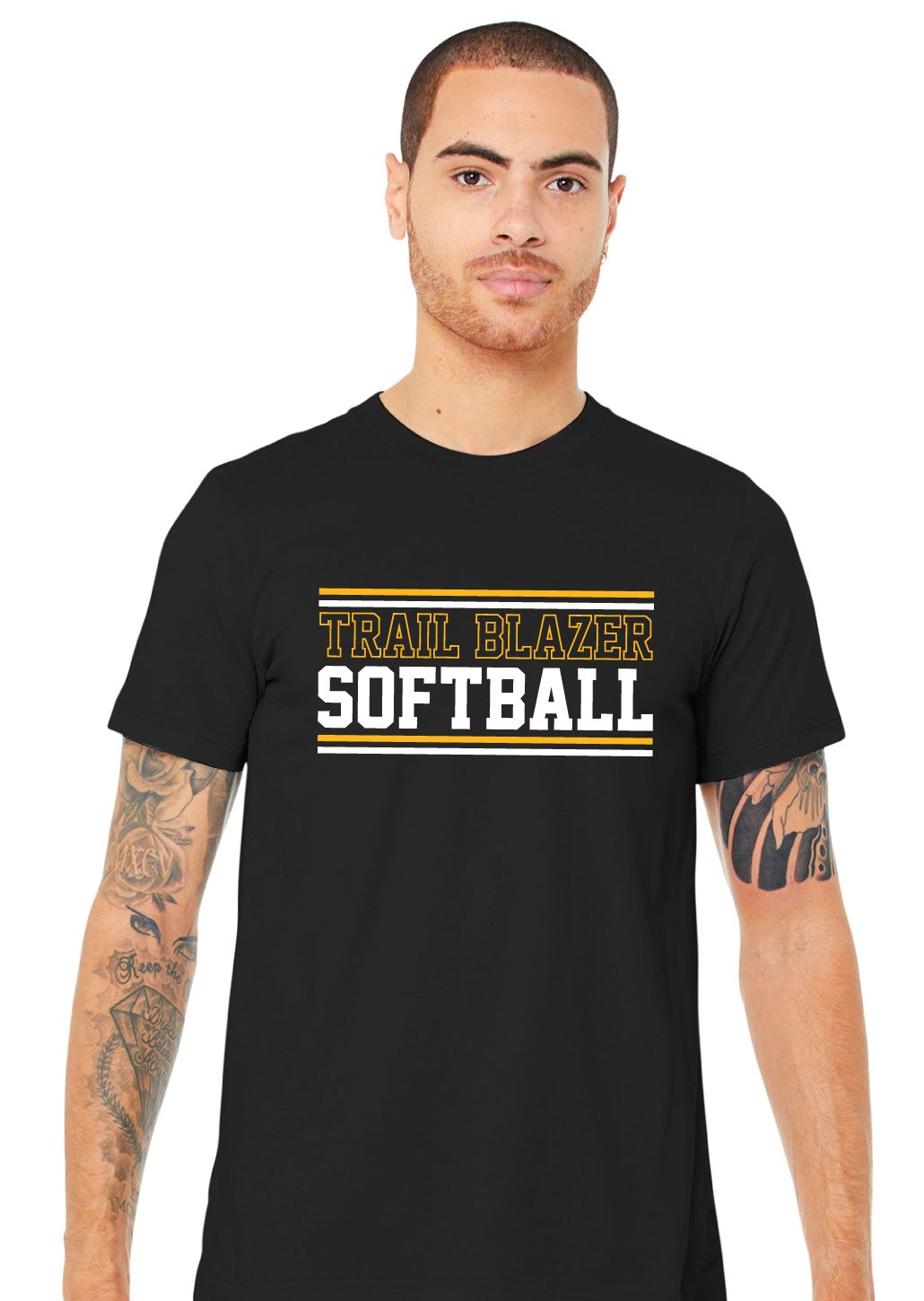Lebanon Trail Softball - Stripes - Bella+Canvas Short Sleeve