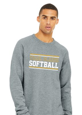 Lebanon Trail Softball - Stripes - Bella+Canvas Crew Sweatshirt