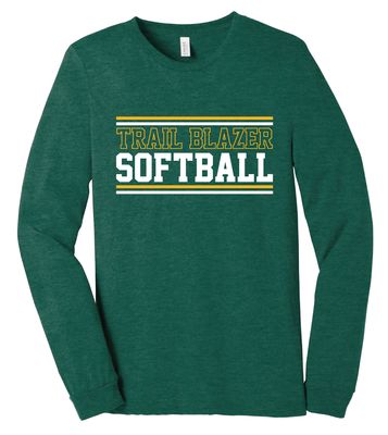 Lebanon Trail Softball - Stripes - Bella+Canvas Long Sleeve