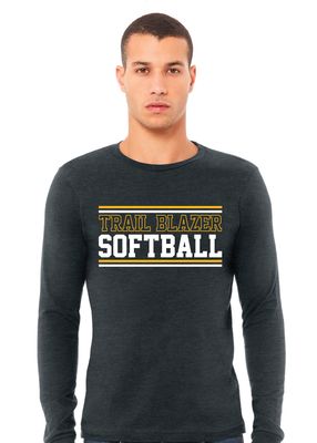 Lebanon Trail Softball - Stripes - Bella+Canvas Long Sleeve