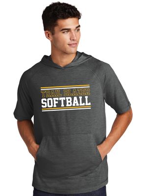 Lebanon Trail Softball - Stripes - Short Sleeve Hoodie