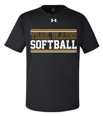 Lebanon Trail Softball - Stripes - Under Armour Men's Team Tech Short Sleeve
