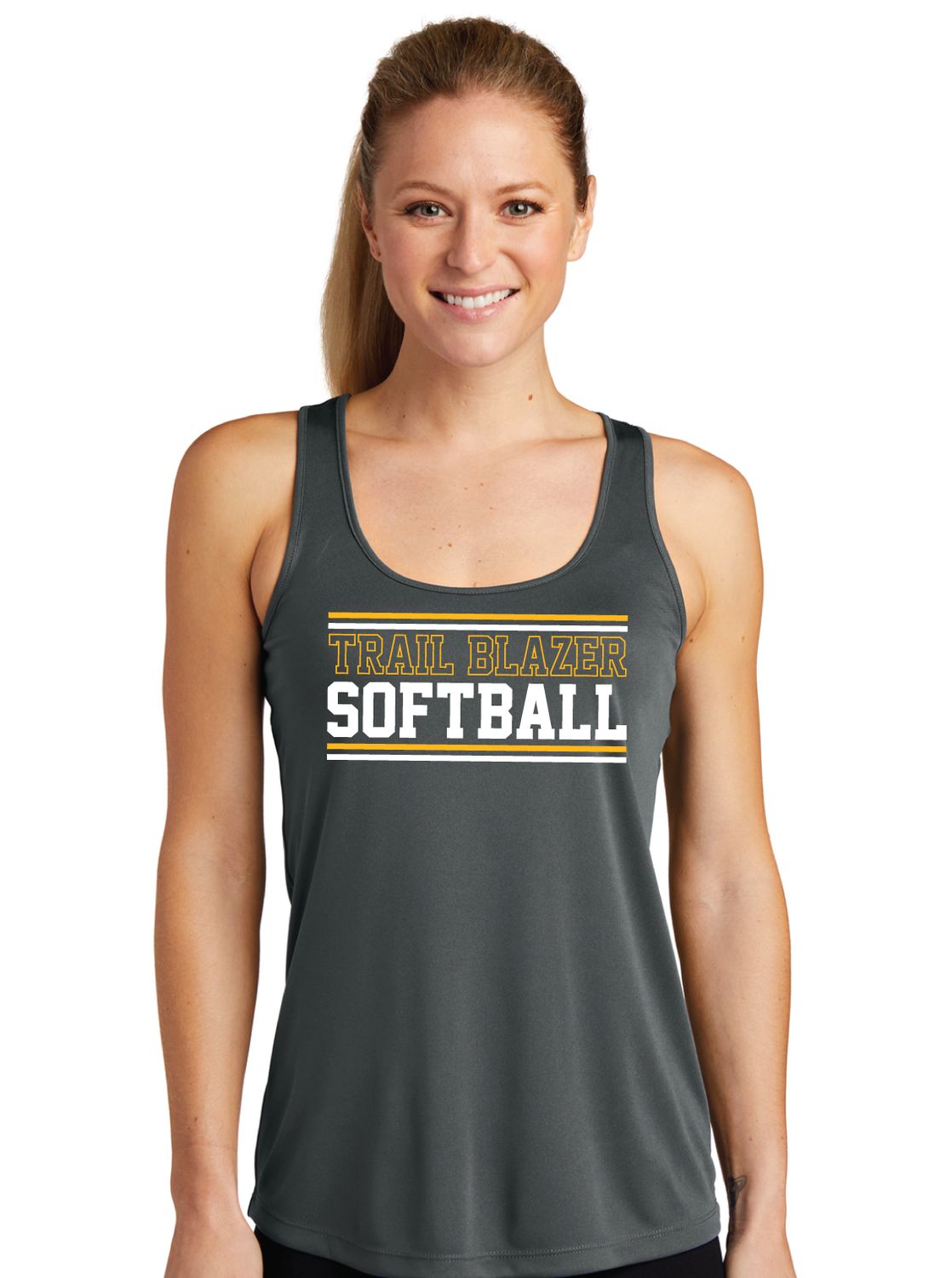 Lebanon Trail Softball - Stripes - Dri-Fit Racerback Tank