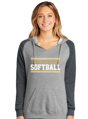 Lebanon Trail Softball - Stripes - Lightweight Raglan Hoodie