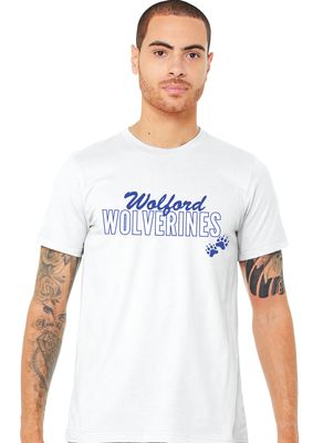Wolford Wolverines - Script Block - Bella+Canvas Short Sleeve