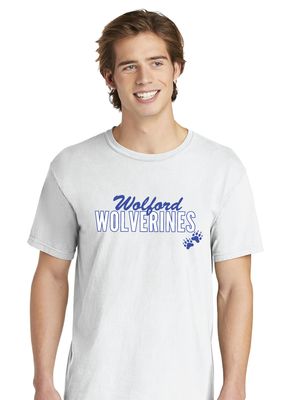 Wolford Wolverines - Script Block - Comfort Colors Short Sleeve