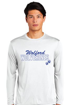 Wolford Wolverines - Script Block - Dri-FIt Long Sleeve