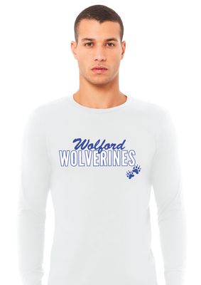 Wolford Wolverines - Script Block - Bella+Canvas Long Sleeve