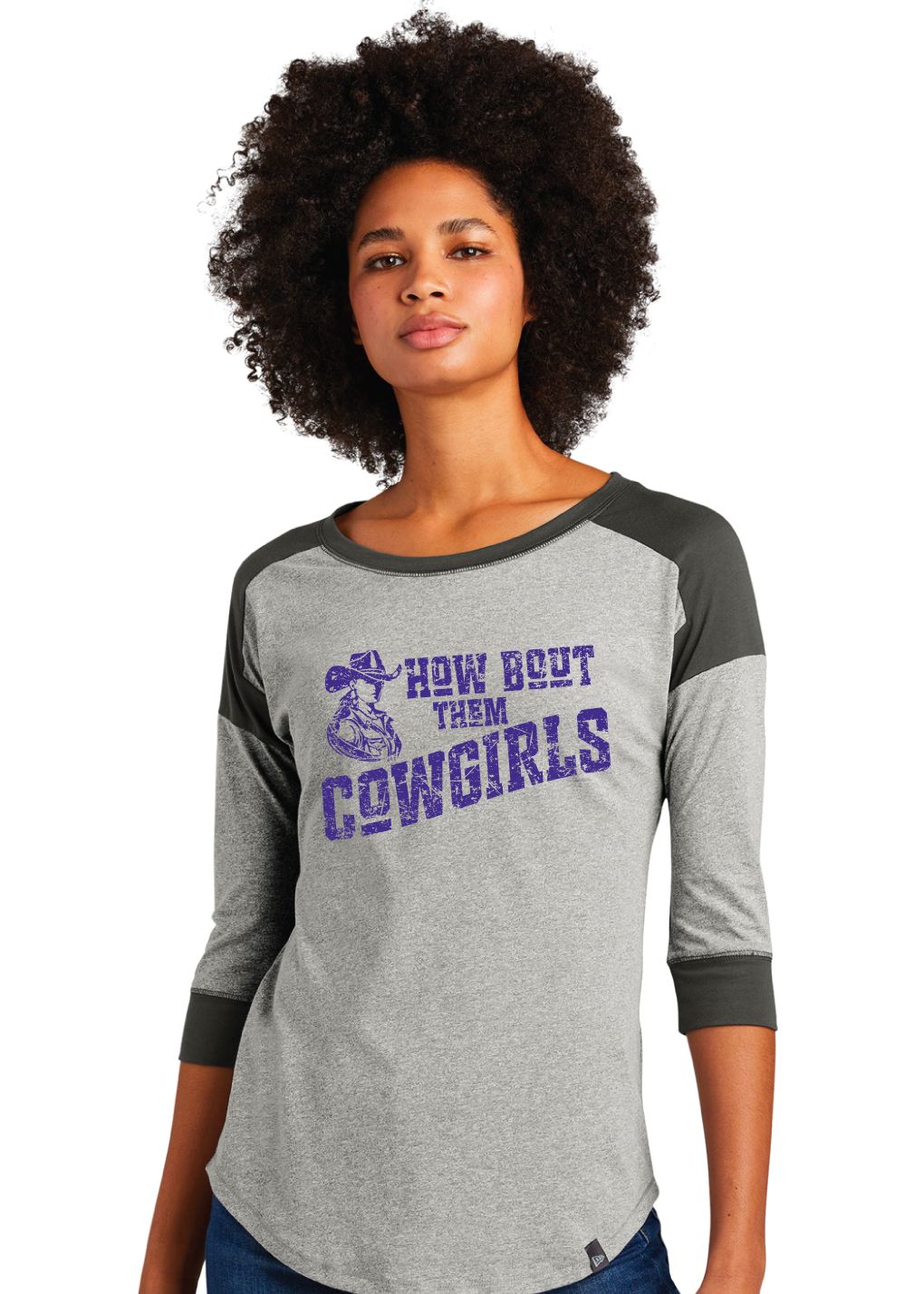 HSU Softball - How Bout - 3/4 Sleeve Baseball Raglan Tee