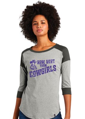HSU Softball - How Bout - 3/4 Sleeve Baseball Raglan Tee