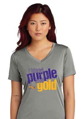 HSU Softball - I Bleed - Dri-Fit V-Neck