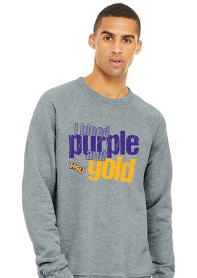 HSU Softball - I Bleed - Bella+Canvas Crew Sweatshirt