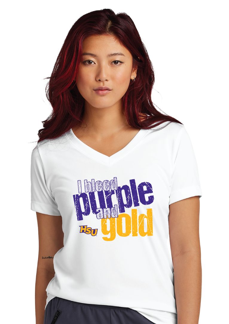 HSU Softball - I Bleed - Dri-Fit V-Neck