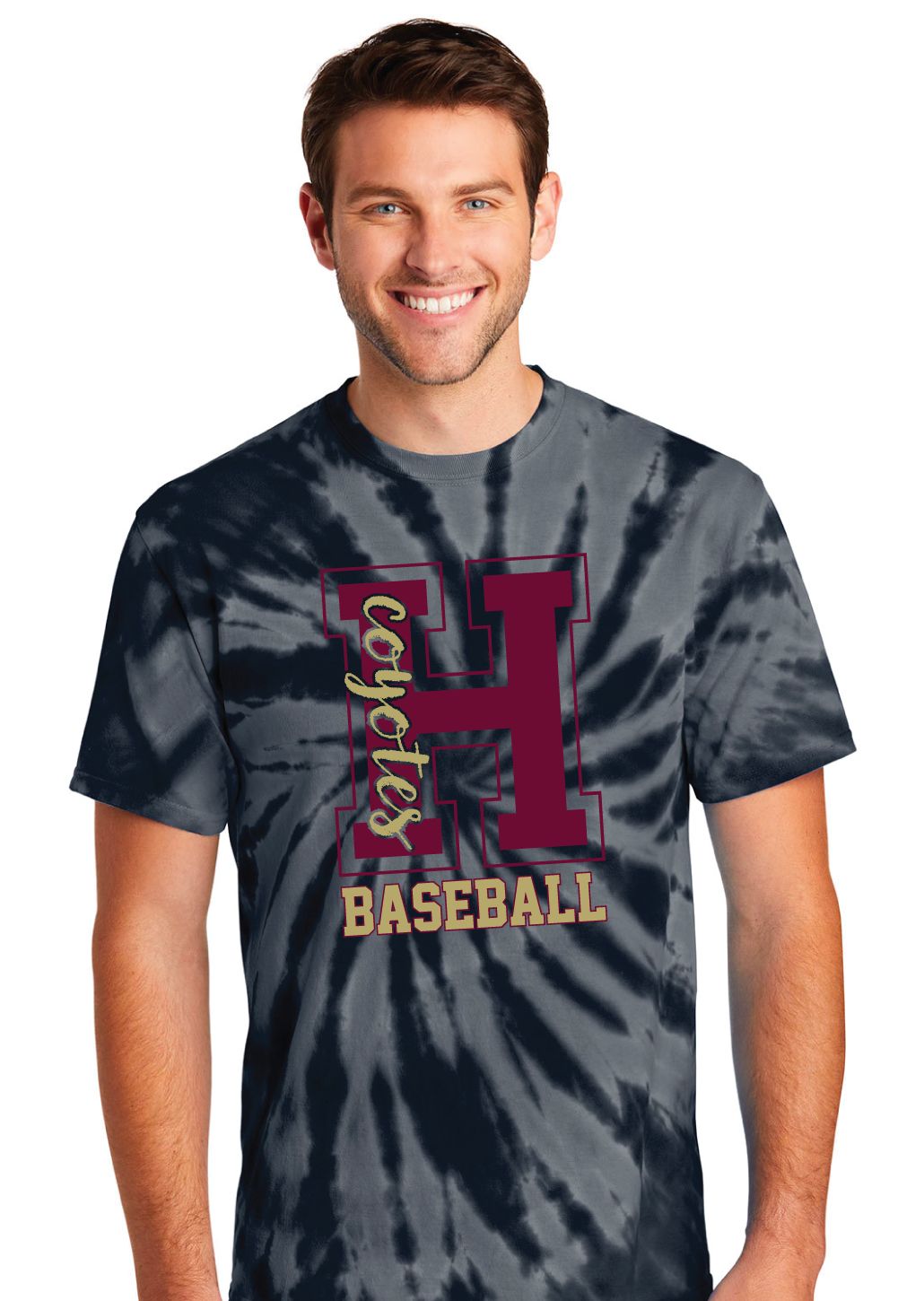 Heritage Coyotes Baseball - Big H - Tie Dye Short Sleeve
