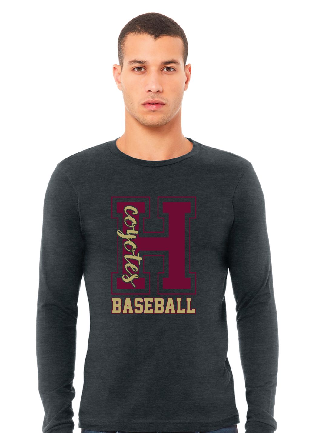 Heritage Coyotes Baseball - Big H - Bella+Canvas Long Sleeve
