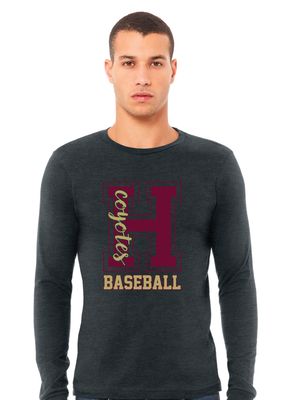 Heritage Coyotes Baseball - Big H - Bella+Canvas Long Sleeve