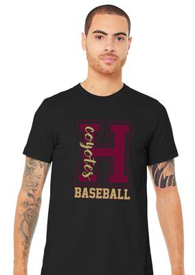 Heritage Coyotes Baseball - Big H - Bella+Canvas Short Sleeve