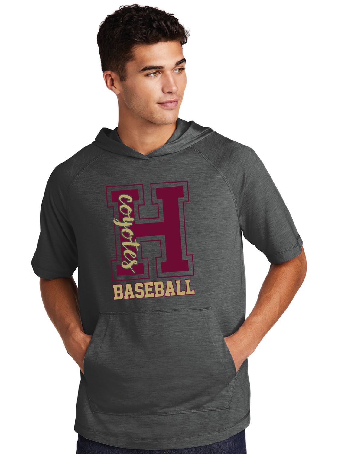 Heritage Coyotes Baseball - Big H - Short Sleeve Hoodie