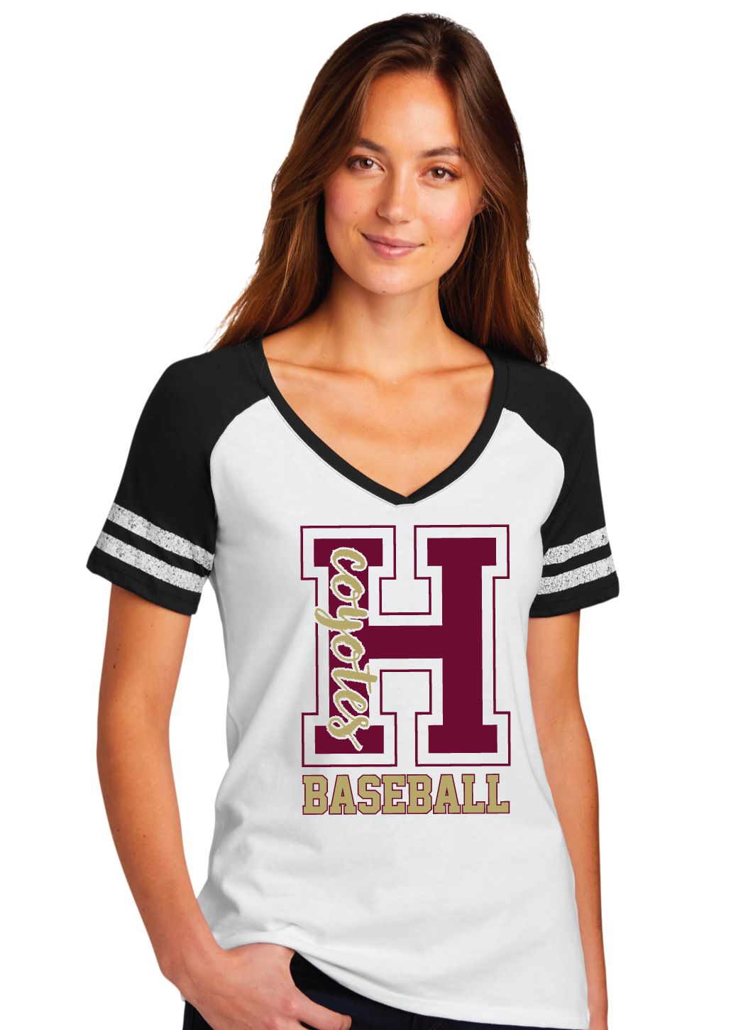 Heritage Coyotes Baseball - Big H - Game V-Neck