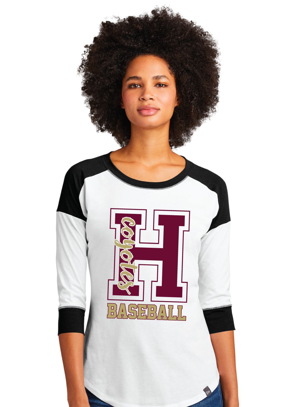 Heritage Coyotes Baseball - Big H - 3/4 Sleeve Baseball Raglan Tee