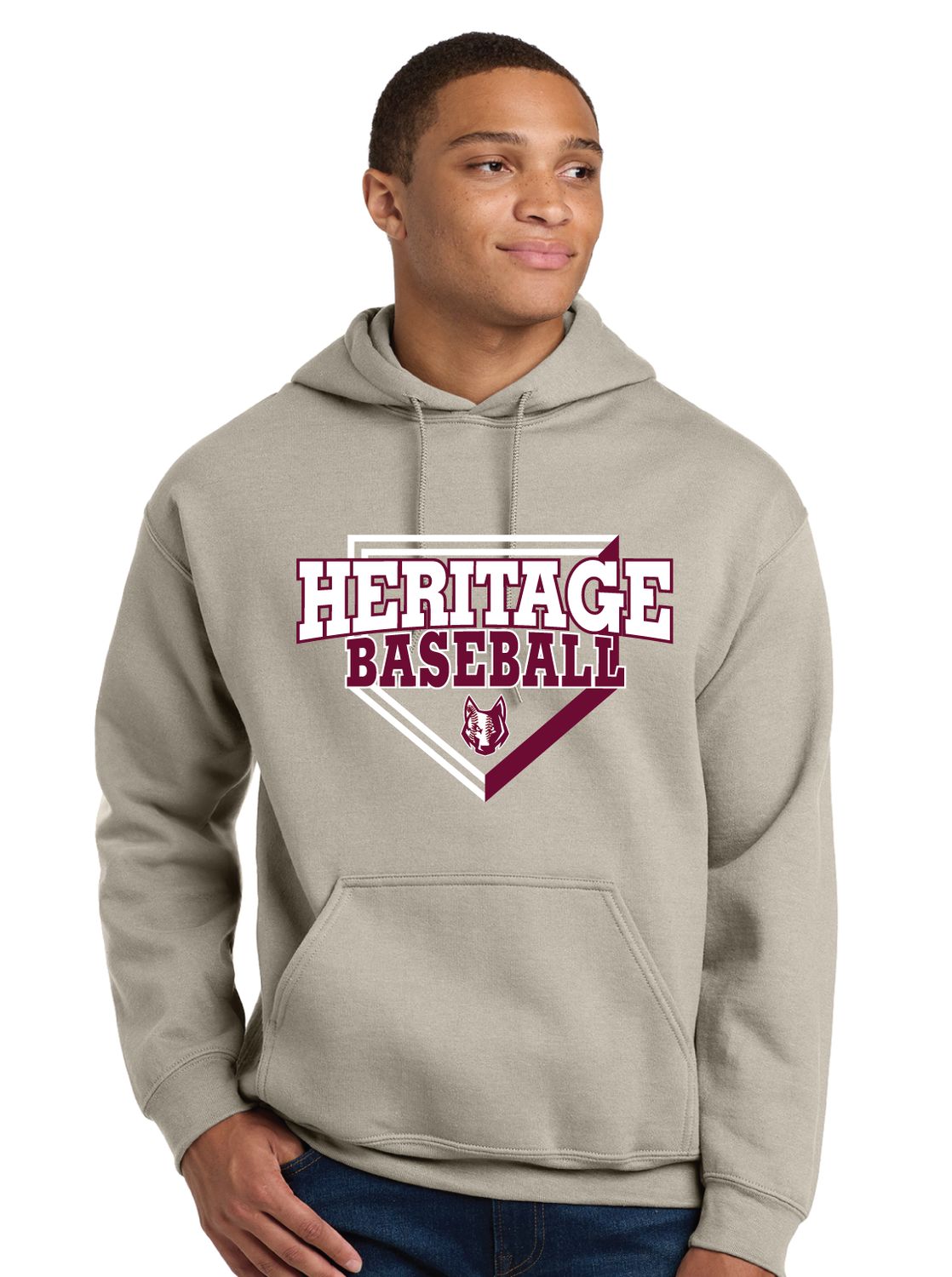 Heritage Coyotes Baseball - Home Plate - Hoodie