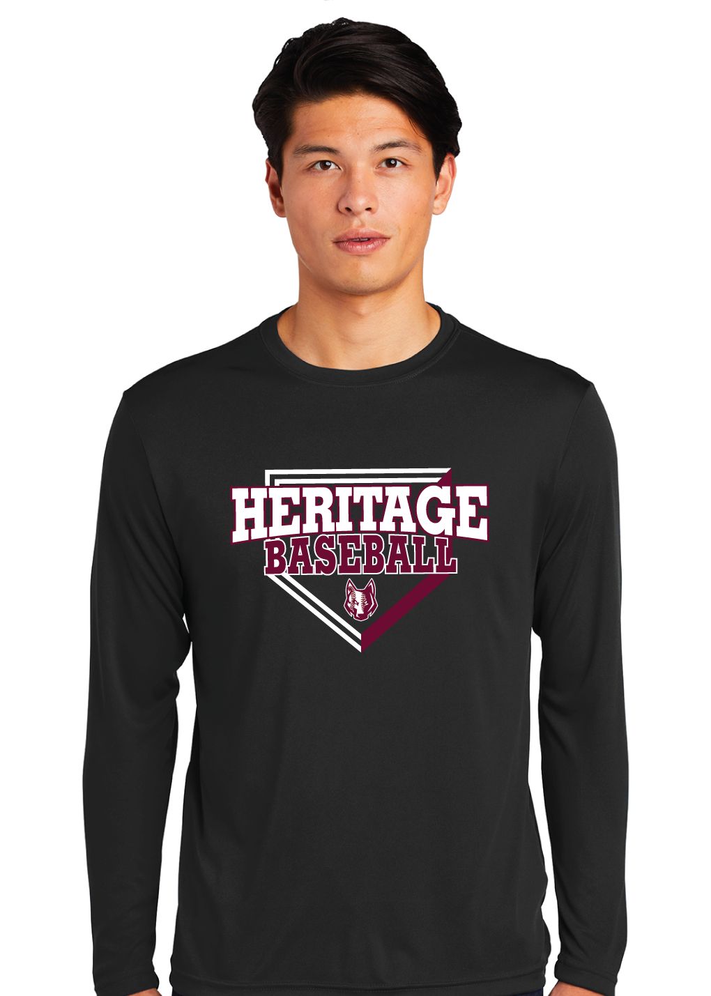 Heritage Coyotes Baseball - Home Plate - Dri-Fit Long Sleeve