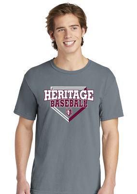 Heritage Coyotes Baseball - Home Plate - Comfort Colors Short Sleeve
