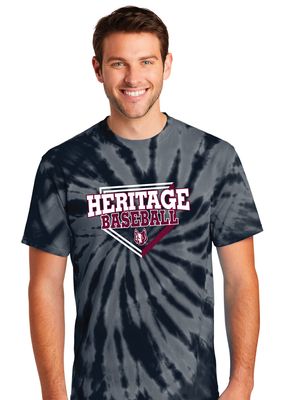 Heritage Coyotes Baseball - Home Plate - Tie Dye Short Sleeve