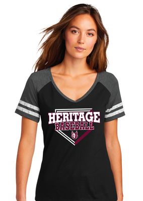 Heritage Coyotes Baseball - Home Plate - Game V-Neck