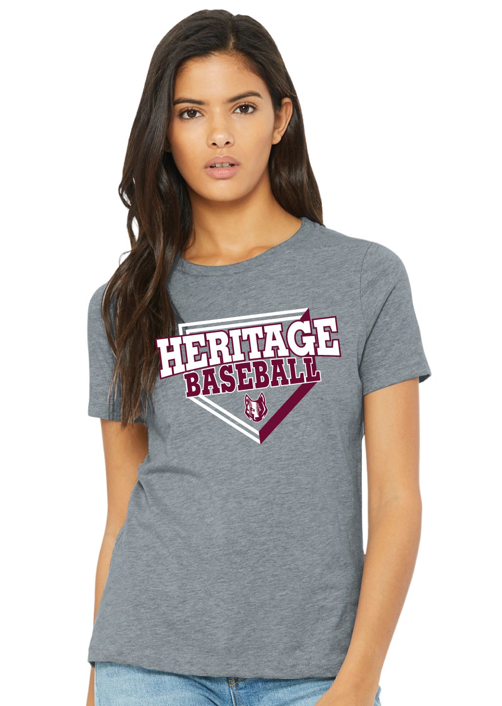 Heritage Coyotes Baseball - Home Plate - Bella+Canvas Ladies