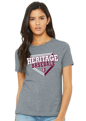 Heritage Coyotes Baseball - Home Plate - Bella+Canvas Ladies