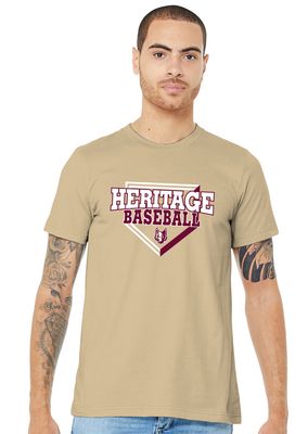 Heritage Coyotes Baseball - Home Plate - Bella+Canvas Short Sleeve