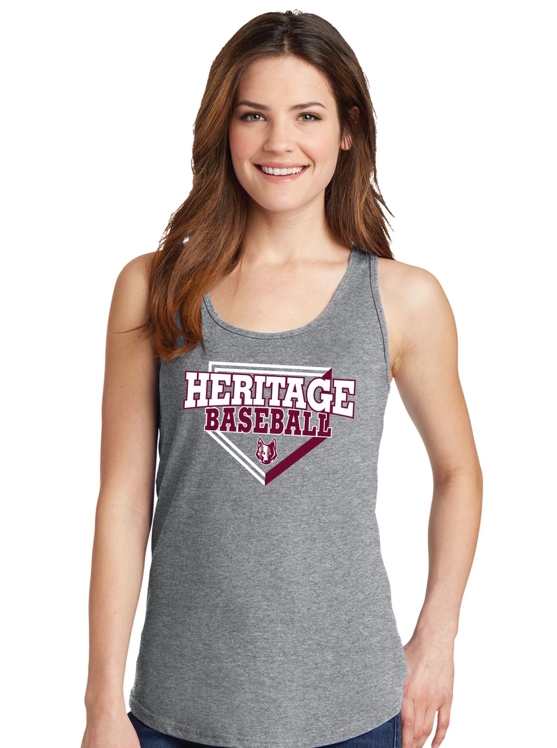 Heritage Coyotes Baseball - Home Plate - Cotton Tank