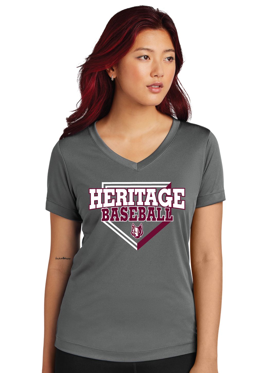 Heritage Coyotes Baseball - Home Plate - Dri-Fit V-Neck