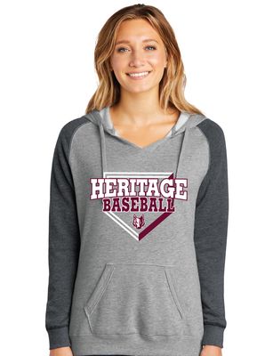 Heritage Coyotes Baseball - Home Plate - Lightweight Raglan Hoodie