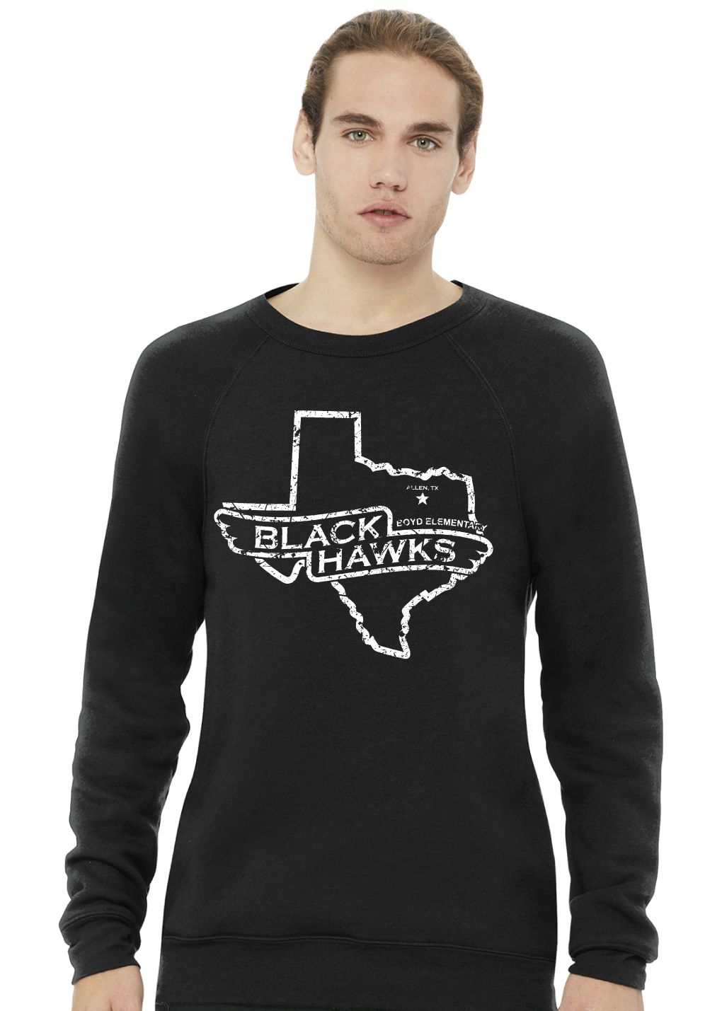 Boyd Blackhawks - Texas - Bella+Canvas Crew Sweatshirt