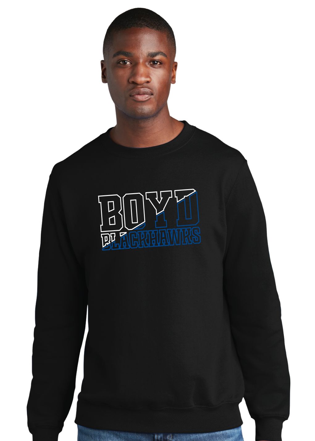 Boyd Blackhawks - Diagonal - Crew Sweatshirt