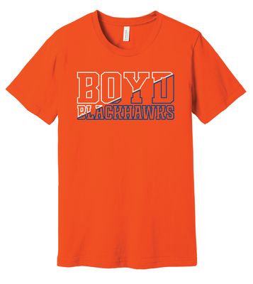 Boyd Blackhawks - Diagonal - Bella+Canvas Short Sleeve
