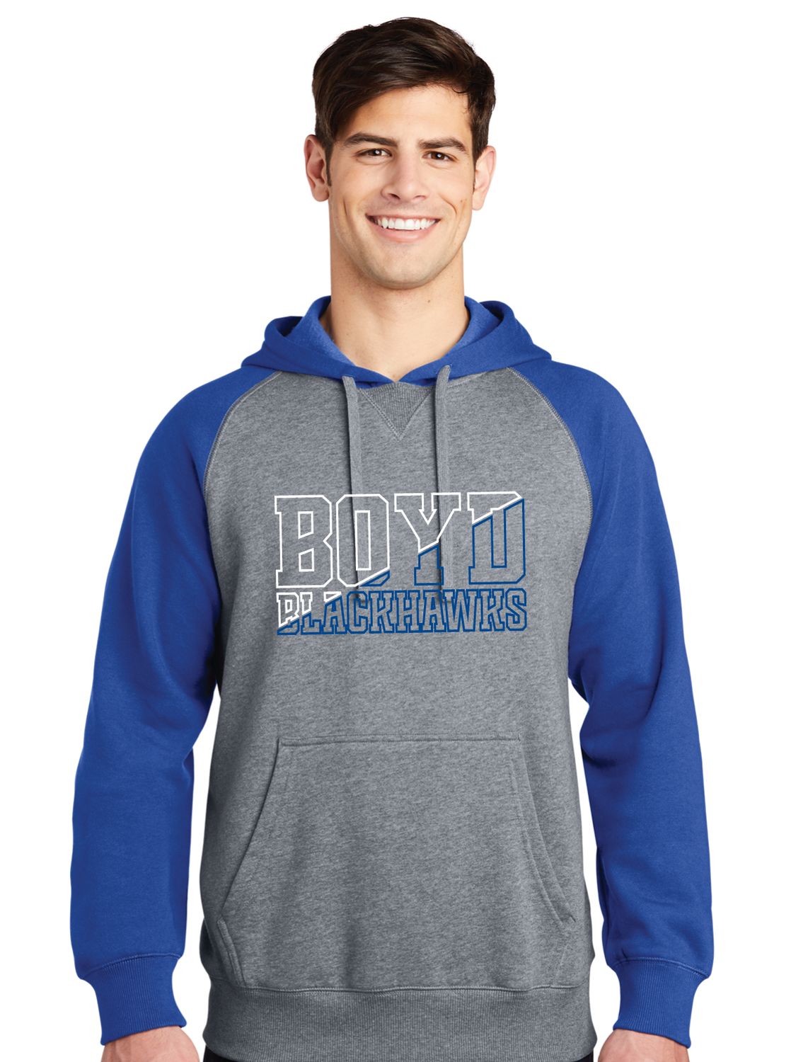 Boyd Blackhawks - Diagonal - Raglan Hoodie