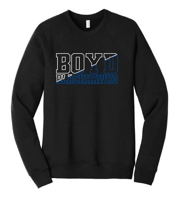 Boyd Blackhawks - Diagonal - Bella+Canvas Crew Sweatshirt